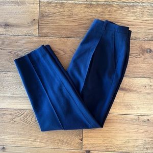 Navy Pleated Trousers